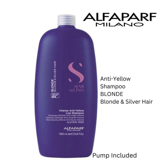 alfaparf anti-yellow shampoo 1000ml with pump included