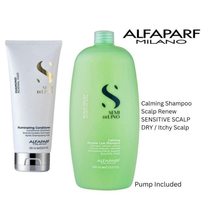 ALFAPARF Semi Di Lino Calming Shampoo 1000ml & Conditioner at mylook.ie